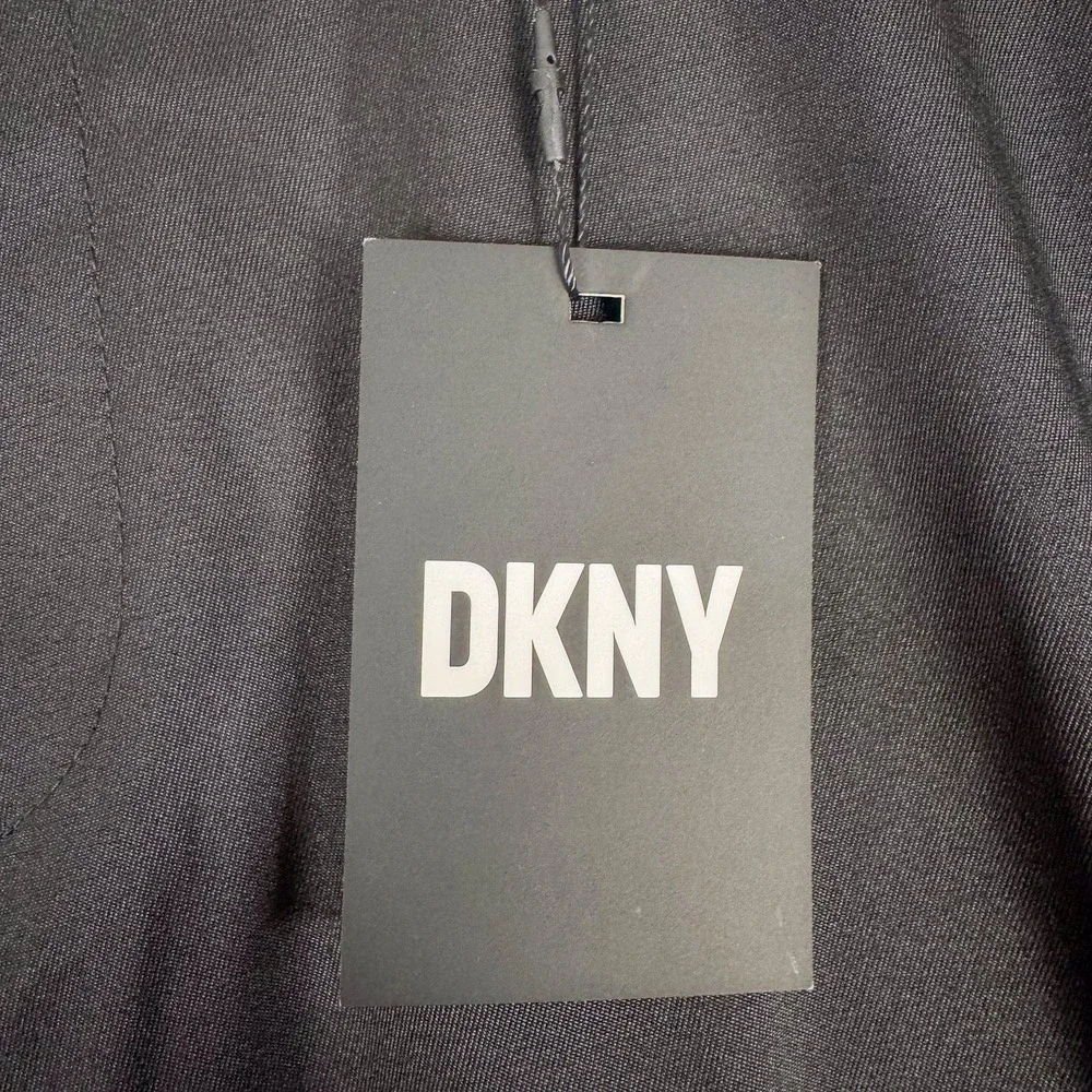 DKNY Dress Pants Mens 34 Black‎ Stretch Skinny Fit Flat Front 36x29 NEW $70
